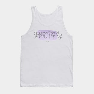 Sanctify 3:16 Christian Clothing - Purple Brush Stroke Tank Top